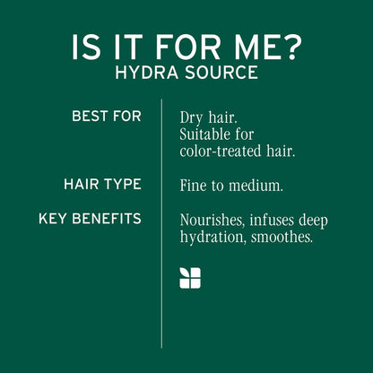 Biolage Hydra Source Shampoo & Conditioning Balm | Hydrates & Moisturizes Dry Hair | Helps Repair Split Ends | For Dry Hair | Salon Shampoo | Weightless, Soft Finish | Vegan | Paraben & Cruelty-Free