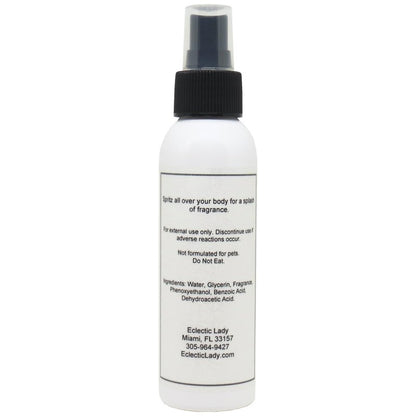 Eclectic Lady Ginger Body Spray, Double Strength, 8 ounces, Body Mist for Women with Clean, Light & Gentle Fragrance, Cologne with Soft, Subtle Aroma For Daily Use