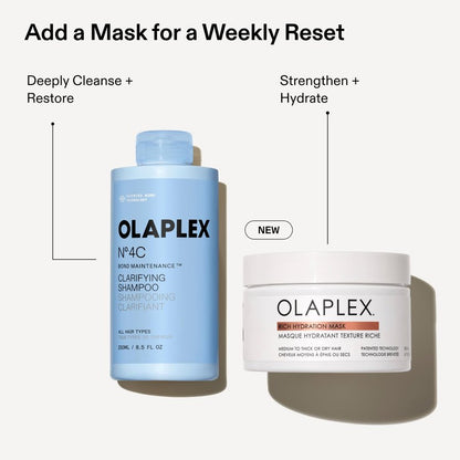 Olaplex Nº.4C Bond Maintenance™ Clarifying Deep Cleansing Shampoo | Removes Damage Causing Impurities & Buildup | Helps Restore Color Vibrancy | For Coily, Curly, Straight, and Wavy, 8.5 Fl. Oz.
