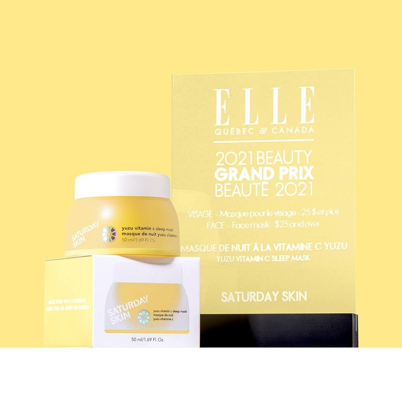 Saturday Skin Yuzu Vitamin C Overnight Sleep Mask Regenerist Retinol Ultra Rich Face Moisturizer Cream Smooth Skin and Reduce Wrinkles Ideal for All Skin Types
