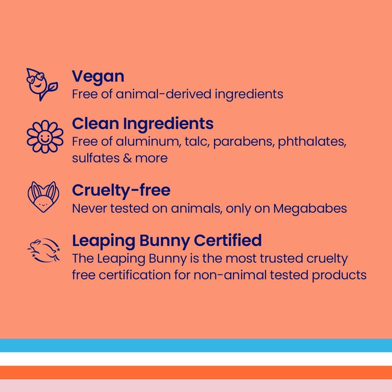 Megababe Skincare Deodorant - The Peachy Deo with 72 hour Odor Protection | Summer and Hot Weather Essential | Hydrating Peach Kernel Oil & Squalane | Aluminum-Free, All Natural | 2.6 oz