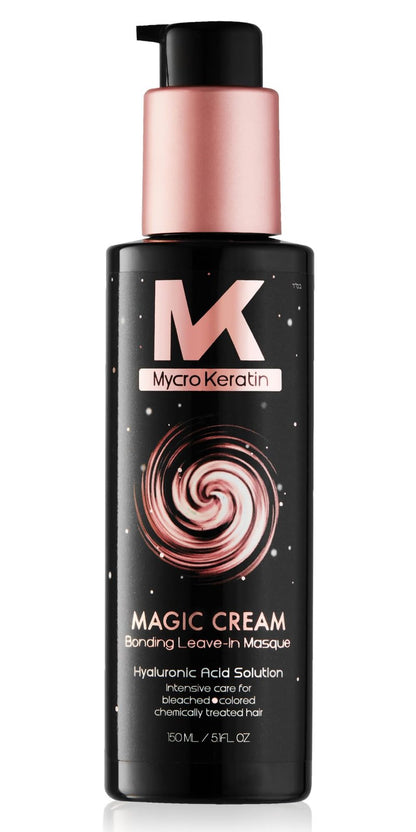 Mycro Keratin Magic Cream Bond Repair Masque 5 Fl Oz – Intense 3-Minute Leave-In Treatment for Bleached, Colored & Damaged Hair – Hyaluronic Acid & Protein-Peptide