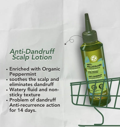 Yves Rocher Anti-Dandruff Scalp Lotion with Organic Peppermint Extract 14-Day Anti-Relapse Effect 150 ml./5 fl.oz.