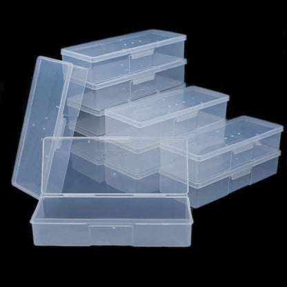 Lokyango Clear Manicure Tool Box, Personal Nail Box Storage Case for Organizing, Plastic Nail Tool Box for Manicure Pedicure Kit (12pcs)