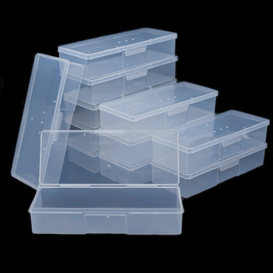 Lokyango Clear Manicure Tool Box, Personal Nail Box Storage Case for Organizing, Plastic Nail Tool Box for Manicure Pedicure Kit (12pcs)