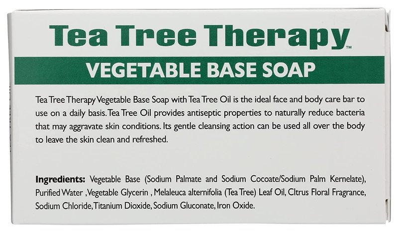 Tea Tree Therapy Pack of 8 x Vegetable Base Soap with Tea Tree Oil - 3.9 oz8