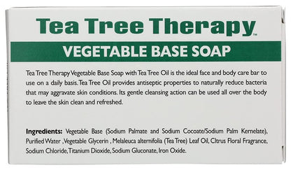 Tea Tree Therapy Pack of 8 x Vegetable Base Soap with Tea Tree Oil - 3.9 oz8
