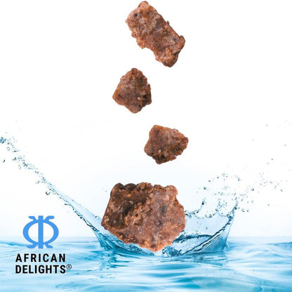African Delights Herbal Black Soap Bar, Traditional Ghanaian Soap for Face & Body, Natural Skin Cleanser, Gentle Exfoliation, Ancient Recipe 17.64 oz (Pack of 1)