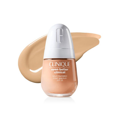 Clinique Even Better Clinical Serum Liquid Foundation SPF 25 With Vitamin C, Salicylic Acid + Hyaluronic Acid For Combination to Oily Skin Types | Full Coverage + Matte Finish, Neutral, 1 Fl Oz