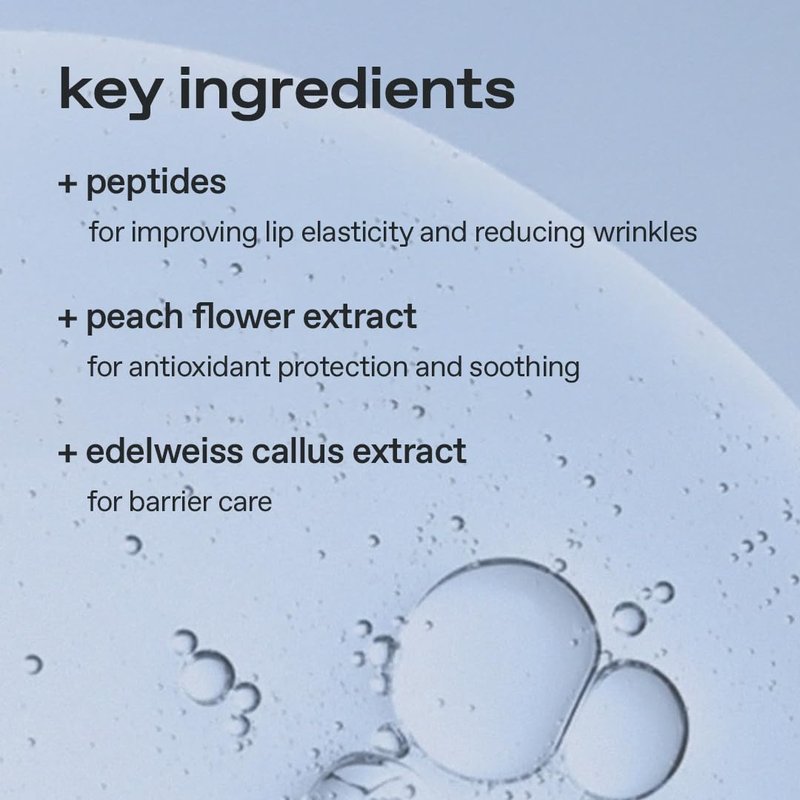glow peach peptide repair lip balm #palepink, peptide‑infused nourishing lip balm, cruelty‑free and artificial fragrance‑free, moisturizes and smooths dry lips, unscented, 0.3 oz