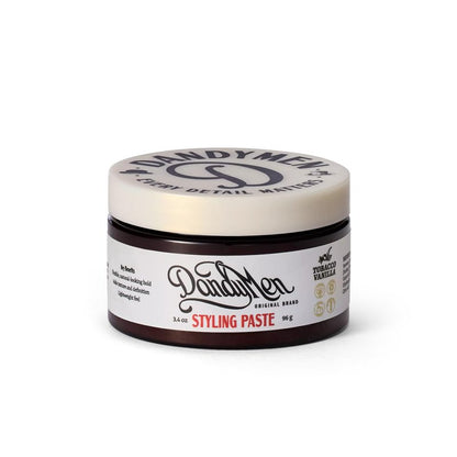 DandyMen Hair Styling Paste for Men | Medium Hold | Flexible Control & Natural Shine | Beeswax with Pro-Vitamin B5 | Tobacco Vanilla Scent | 3.4 oz, 1-Pack