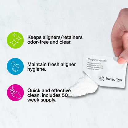 INVISALIGN Cleaning Crystals for Clear Aligners and Retainers, (50 Packets)