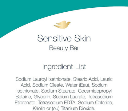Dove Beauty Bar Sensitive Skin 3.17 oz, 3 Bar (Pack of 2)