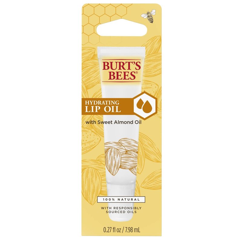 Burt's Bees 100% Natural Hydrating Lip Oil with Sweet Almond Oil, 1 Tube