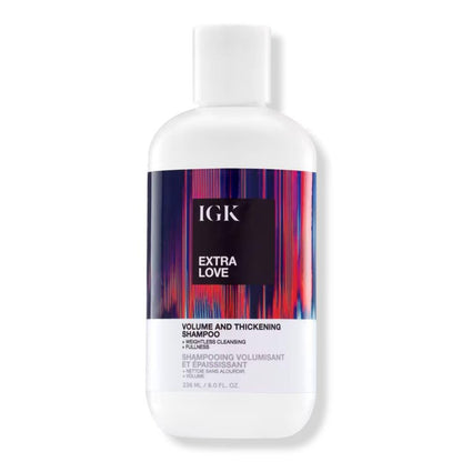 IGK EXTRA LOVE Volume & Thickening Shampoo | Lightweight + Supports Scalp + Balance Oil | Vegan + Cruelty Free | 8 Oz