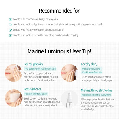 JMsolution Marine Luminous Pearl Moisture Toner XL (20.3 fl.oz.) | Deep Hydration & Radiance Care | 3-Layer Hyaluronic Acid & Pearl Extract | Large Size Face Toner | K-Beauty