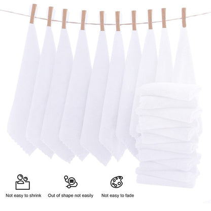 MOONQUEEN Ultra Soft Premium Washcloths Set - 12 x 12 inches - 72 Pack - Quick Drying - Highly Absorbent Coral Velvet Bathroom Wash Clothes (White)