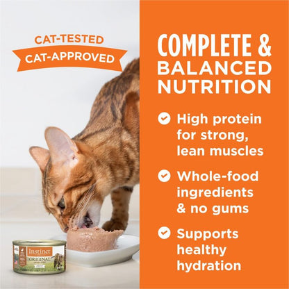 Instinct Original Pate Wet Cat Food, Grain Free Recipe - Real Duck, 3 Ounce (Pack of 24)