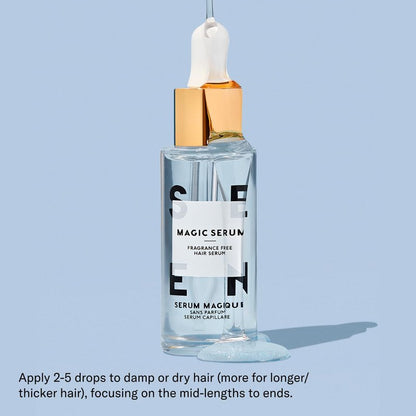 SEEN Magic Serum, Fragrance Free - Non-Comedogenic Hair Serum- Anti Frizz- Dermatologist-Developed - Safe for Sensitive, Eczema & Acne Prone Skin