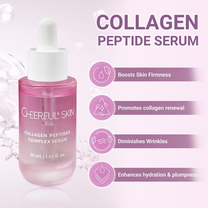 Collagen Facial Serum with Hyaluronic Acid, Lightweight Hydrating Face Serum, Helps Improve Skin Smoothness & Elastic Feel, Daily Skincare 1 fl oz