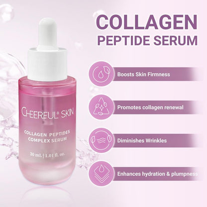 Collagen Facial Serum with Hyaluronic Acid, Lightweight Hydrating Face Serum, Helps Improve Skin Smoothness & Elastic Feel, Daily Skincare 1 fl oz