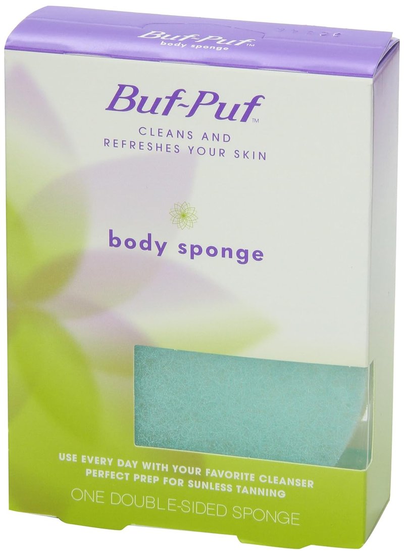 Buf-Puf Body Sponge, Bath Sponge, Dermatologist Developed, Cleanses Skin of Dirt, and Excess Oil, Reusable, Exfoliating, 5 Count