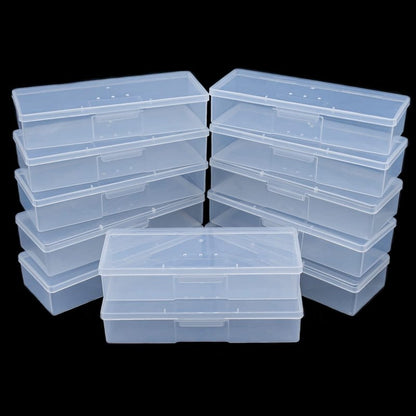 Lokyango Clear Manicure Tool Box, Personal Nail Box Storage Case for Organizing, Plastic Nail Tool Box for Manicure Pedicure Kit (12pcs)