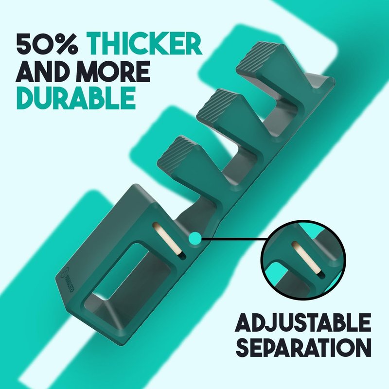 APEX Adjustable Toe Separators, Spreaders, Spacers, Straightener to Correct Toes for Men and Women, Bunion Corrector, Plantar Fasciitis, 50% Thicker, 2 Pairs, S/M and Large, Green