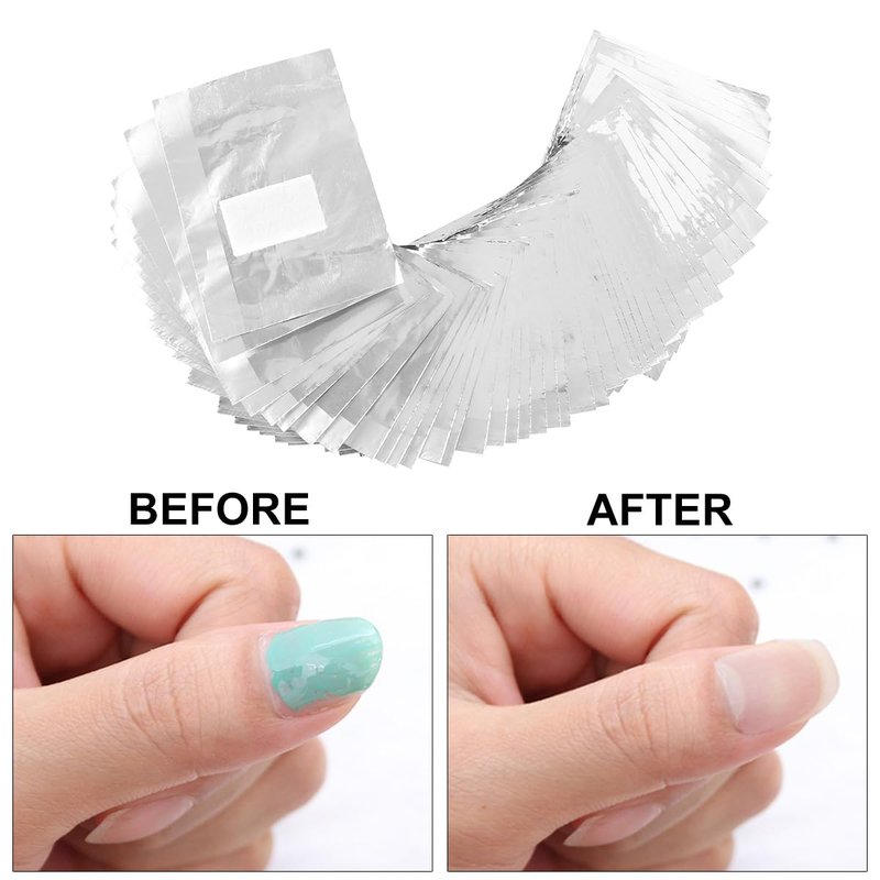 1000Pcs Nail Removal Foil Wraps Soak Off Foils for Nails Foil Nail Wraps Nail Polish Remover Foils Wipes Pads for Nails with Pre-attached Lint-Free Cotton Pads (1000Pcs)