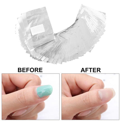 1000Pcs Nail Removal Foil Wraps Soak Off Foils for Nails Foil Nail Wraps Nail Polish Remover Foils Wipes Pads for Nails with Pre-attached Lint-Free Cotton Pads (1000Pcs)