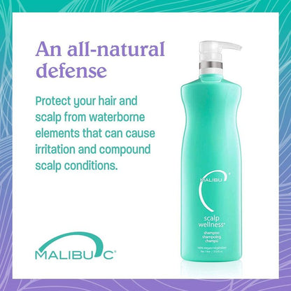 Malibu C Scalp Wellness Conditioner (33.8 oz) - Scalp Soothing Hair Conditioner with Eucalyptus + Spearmint Oil - Sulfate-Free Moisturizing Dry Scalp Conditioner