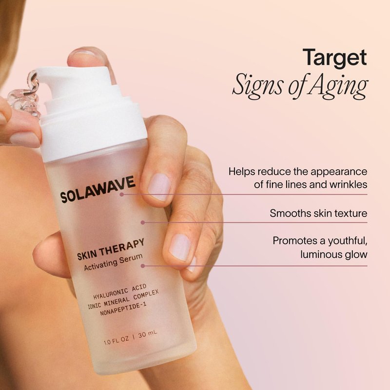 SolaWave Skin Therapy Activating Serum with 1 Refill | Enhance Red Light Therapy Wand Results | Hydrating Skincare for Microcurrent Galvanic Current (2-Pack)