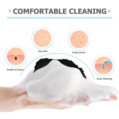 Healifty Bubble Mesh Soap Pouch 10Pcs Black Net Bags 7.87X4.72 Inch for Face Cleansing Foaming and Exfoliating with Natural Soap Saver Nets
