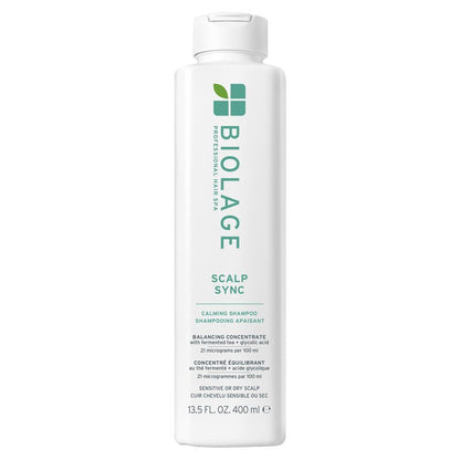 Biolage Scalp Sync Calming Shampoo - Gently Cleanses Dry & Sensitive Scalps, Hydrates & Soothes, Fermented Tea Blend & Glycolic Acid, Vegan & Paraben-Free