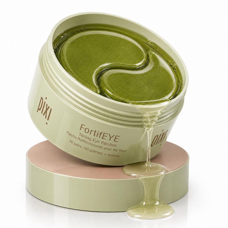 Pixi FortifEYE Firming Hydrogel Under Eye Patches for Puffy Eyes | Vegan Collagen Eye Patches to Energize, Soften Fine Lines, & Tone Eye Area | 30 Pairs / 60 Patches