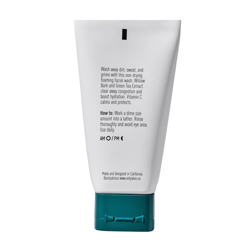 Only Skin, Foaming Daily Face Cleanser (3 Ounce) - Daily Face Wash, Cleanses Face without Drying Out Skin, Includes Green Tea Extract to Soothe Skin, Sodium PCA to Lock In Moisture