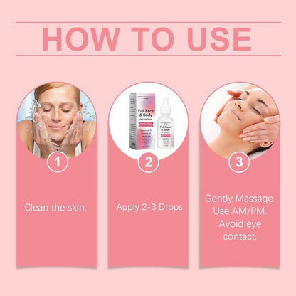 Finones Skin Vitamin Serum for Face & Body, 5 in 1 Anti Wrinkle Firming Serum, Anti-Aging Essence with Hyaluronic Acid, Collagen, Lifting Firming Essence, Hydrate Moisturize, Reduce Fine Lines