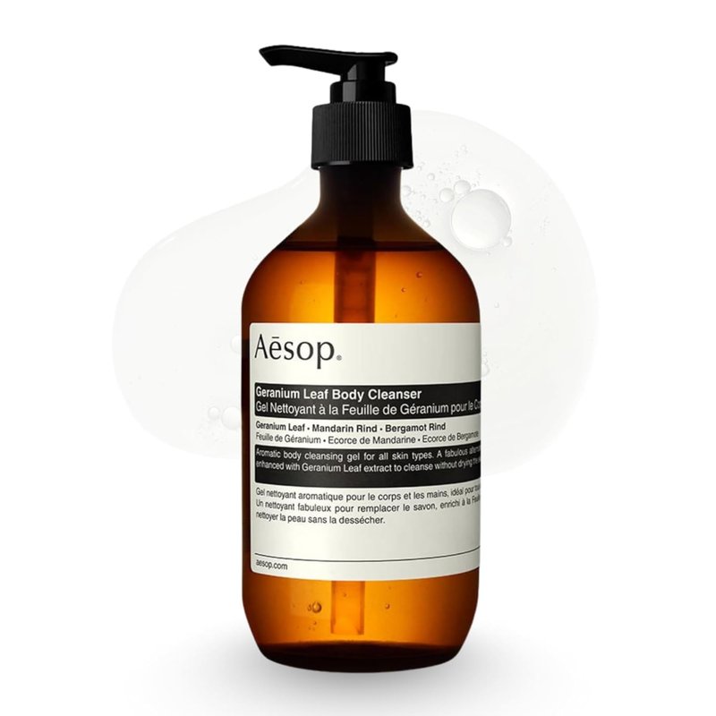 Aesop Geranium Leaf Body Cleanser | Gentle Shower Gel with Geranium, Mandarin and Bergamot Essential Oil Blend to Refresh & Balance Skin | 500 mL / 16.9 oz