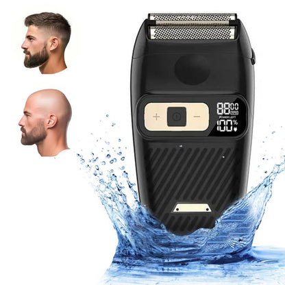 Foil Shaver Electric Razor for Men Electric Foil Shavers for Men Portable Travel Waterproof Wet Dry LED Display Cordless Beard Trimmer 3 Adjustable Speeds Long Battery Rechargeable IPX6