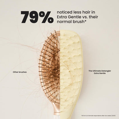 Tangle Teezer Extra Gentle Detangler Hair Brush, with Fewer Bristles for Gentle & Effective Detangling to Minimize Hair Loss & Breakage, Chamomile Yellow