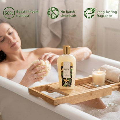 Spa Luxetique Spa Gift Baskets for Women - Vanilla Bath Set with Bubble Bath, Body Lotion Gift Set, Vanilla Spa Set, Birthday Woman Gifts, Mothers Day Gifts for Mom
