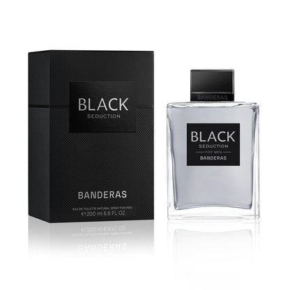 Antonio Banderas Eau De Toilette Spray for Men, Seduction In Black, 6.8 Fl Oz, Clear