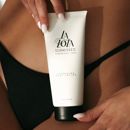 LALOLA Sunkissed Hydrating Self Tanning Lotion, Gluten Free, Vegan + Cruelty Free Self Tanner, Luxurious Sunless Tanner with Antioxidants, natural, organic, non toxic, Best