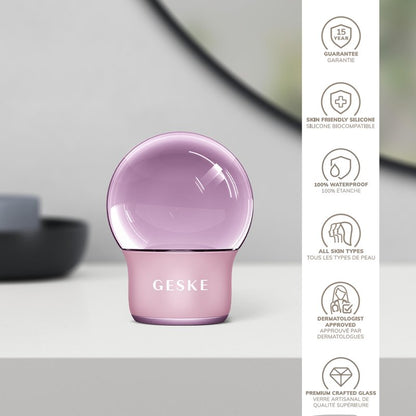 GESKE SmartAppGuided™ Cool & Warm Face & Body Massager | 7 in 1 | Multifunctional Massager | Face & Body | Battery-free Cooling & Warming | Firms, Relaxes & De-Puffs Skin | Globular Design
