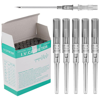 Gouevn Catheter Piercing Needles - 50PCS Piercing Needles 16G Cateter Para Piercing Hollow Needle Piercing Kit for Ear Nose Lip Belly Body Piercing Needle Kit
