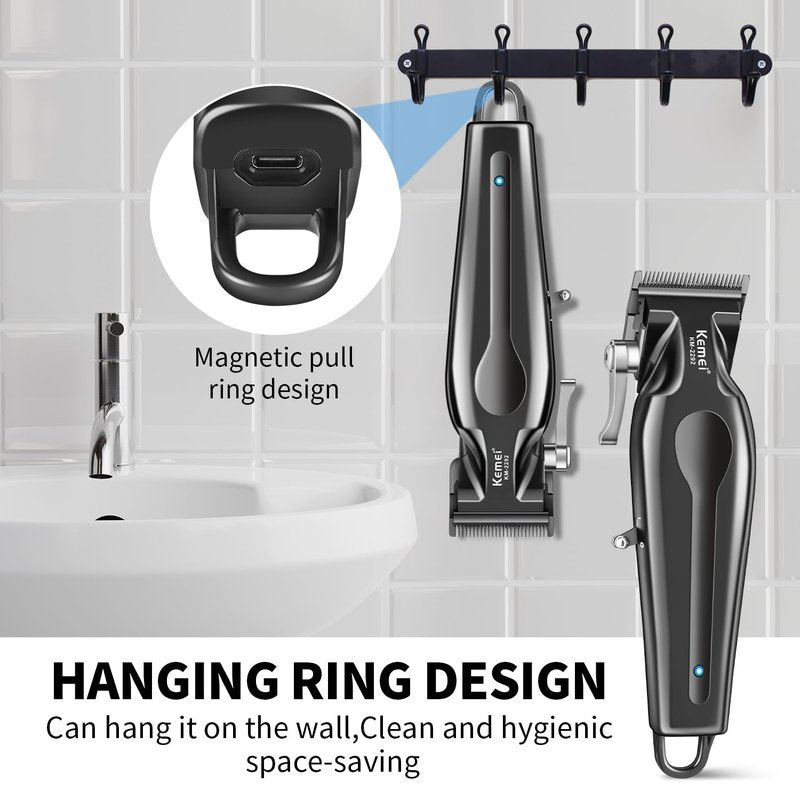 KEMEI Professional Hair Trimmers for Men, Clippers for Hair Cutting, Cordless Rechargeable Hair Clippers, Haircut Clippers, Hair Cutting Tools, LED Display, Gifts for Men 2210