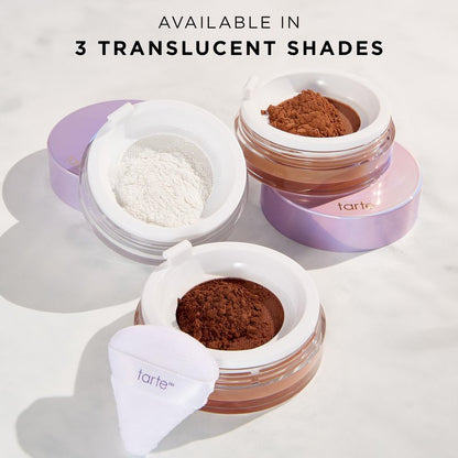 tarte creaseless setting powder – Loose Face Powder, Lightweight Oil-Absorbing Formula for Longwear Finish, Vegan & Cruelty-Free, travel size, lavender