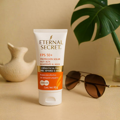 Eternal Secret High Protection Sunscreen for Face - SPF 50+ Water-resistant, Non-Sticky Texture, 2.12 oz - Bloqueador Facial/Corporal Eternal Secret FPS 50+ 2.12 oz