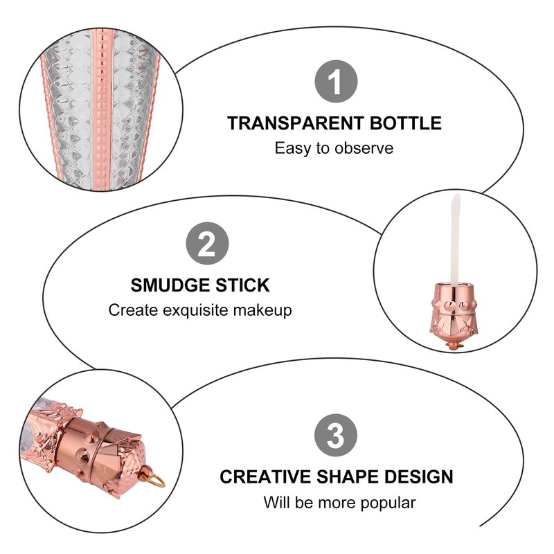 FRCOLOR Refillable Lip Gloss Tubes Set 10Pcs Radish Design Compact Lip Balm Bottles Leak-Proof Gloss Containers Portable Diy Makeup Accessories 4.33X1.18In