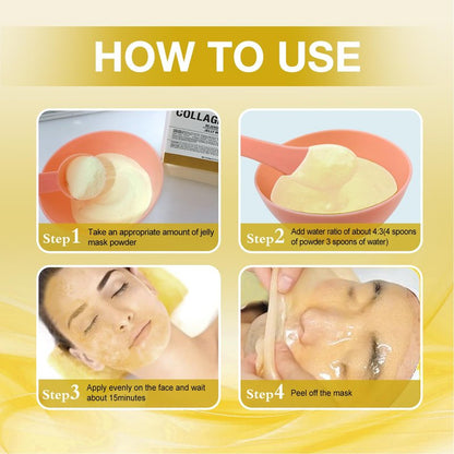 Angeland Jelly Mask for Facials Professional, Hydrating & Moisturizing Peel-Off Natural Gel Face Mask SkinCare, Professional Spa Use Jelly Face Masks, Deep Hydration & Glow 23 Fl Oz (Collagen)